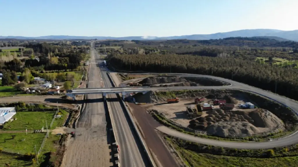 Las obras de la Ruta Nahuelbuta están en plena ejecución., Cedida