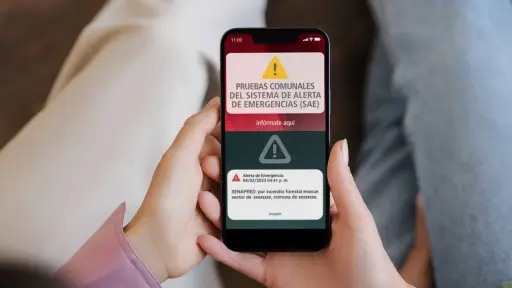 Realizarán prueba de alerta SAE en celulares de la comuna de Los Álamos este jueves