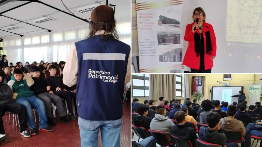 Visita Patrimonial en diversas escuelas reúne a alumnos y docentes en torno a la historia de Los Ángeles, Cedida