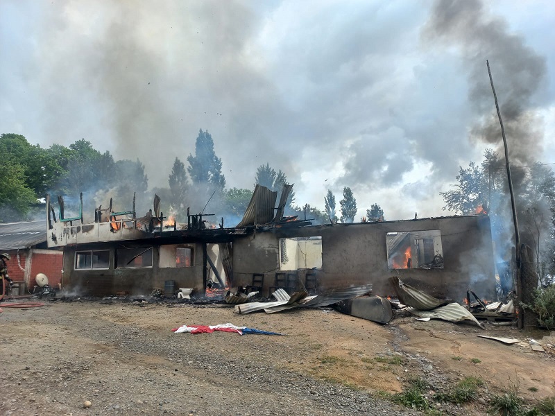 Incendio en Nacimiento / Redes sociales