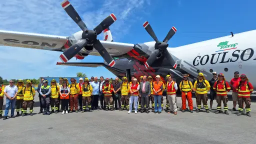 Llegó el Hércules C-130 a Biobío, el último gran refuerzo para combatir los incendios forestales