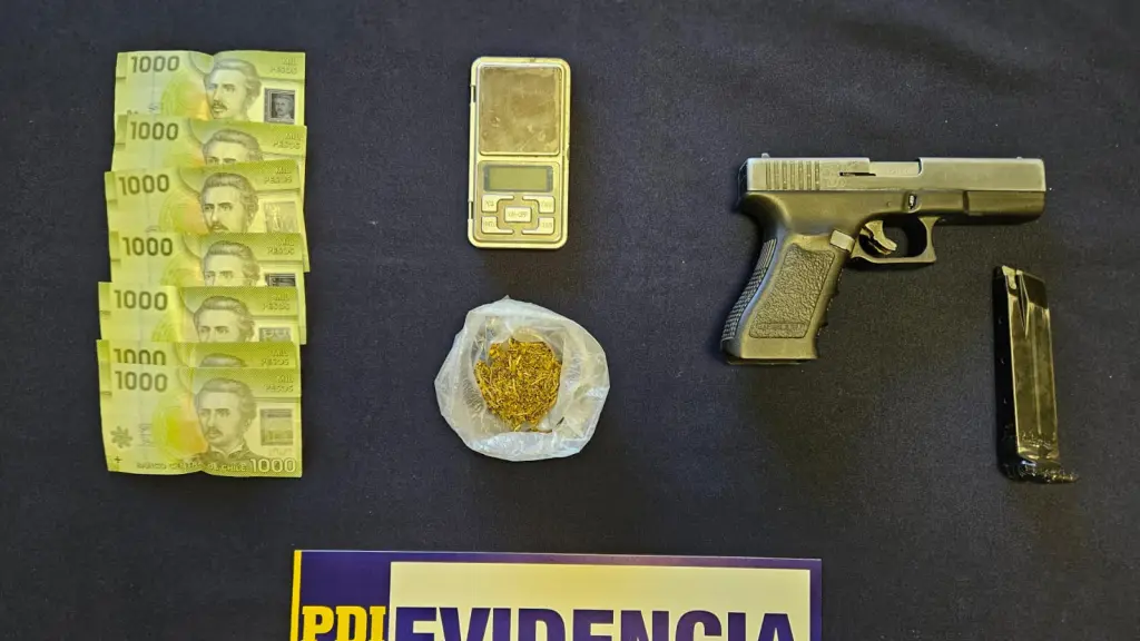 Droga y dinero en efectivo, entre otras especies, fueron decomisadas por detectives de la PDI, PDI Araucanía