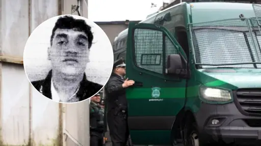 Diego Valdés, reo acusado de decapitar a compañero, llega a la Cárcel de Alta Seguridad en Santiago