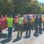 La campaña se realizó en la Ruta Q-45, a la altura del cruce Canteras., Cedida