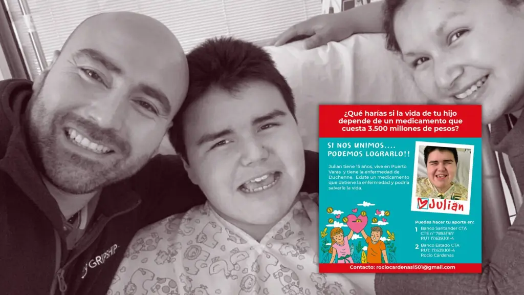 Familia puertovarina lanza campaña para salvar la vida de Julián, afectado por una enfermedad neurodegenerativa., Cedida