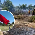 AHORA: Incendio en Saltos del Laja activa medidas preventivas extremas con banderas rojas, Cedida