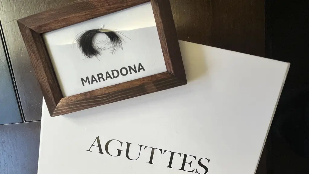 El mechón de pelo de Diego Maradona que será subastado en la Casa Aguttes de París y que fue conservado por su mejor amigo tras acompañarle a cortarse el cabello., EFE