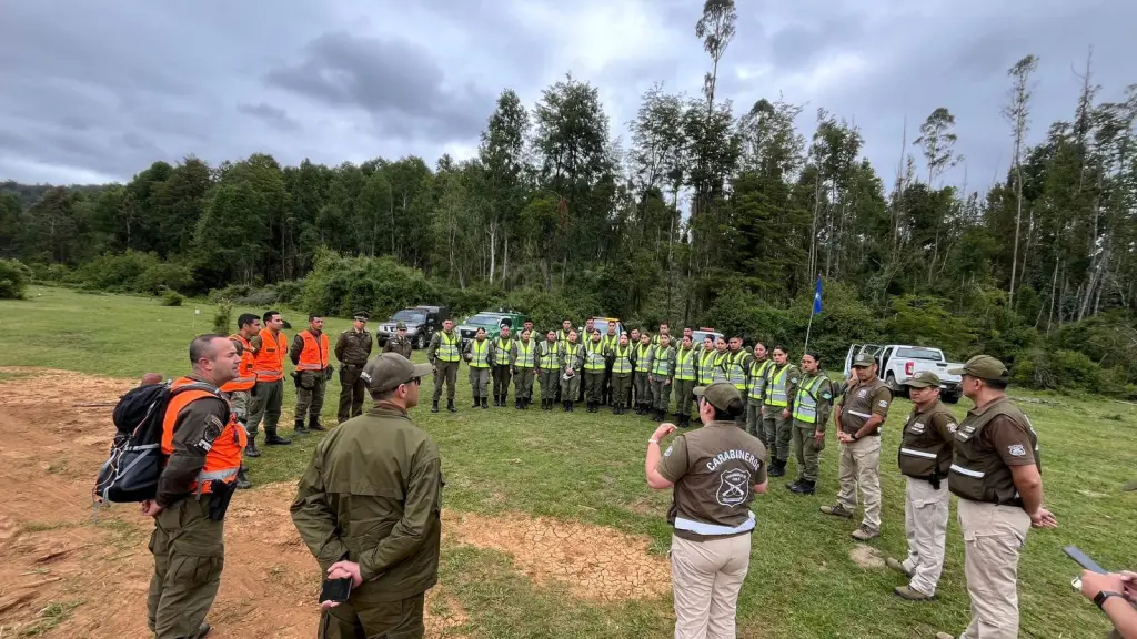 Labores de búsqueda de mujer desparecida en Máfil., Cedida