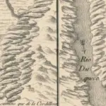 Mapa de fines del siglo XVIII que muestra la ubicación del Fuerte Príncipe Carlos, Cedida