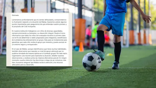 Madre denuncia exclusión de su hijo desde taller de fútbol para niños con TEA