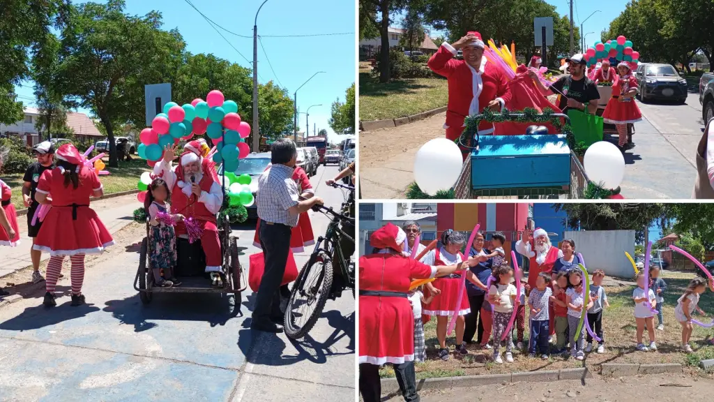 En Los Ángeles se realizó caravana navideña de tricicleros 