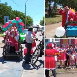 En Los Ángeles se realizó caravana navideña de tricicleros 