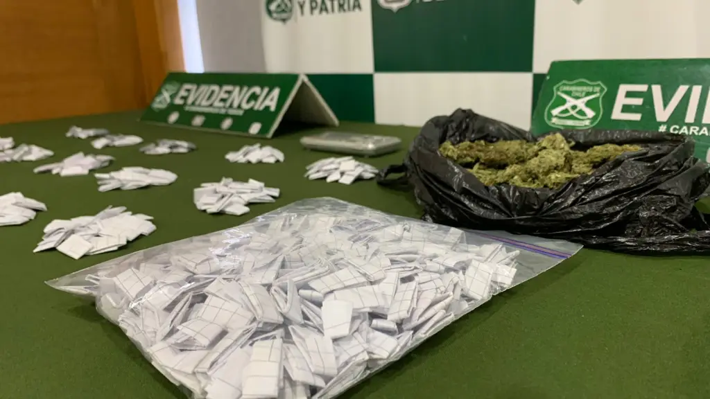 Más de 480 dosis de droga fueron incautadas por el O.S.7 en Los Ángeles., Cedida