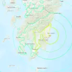 Movimiento telúrico sacudió este lunes la prefectura de Miyazaki, al sudoeste de Japón.,  (USGS).