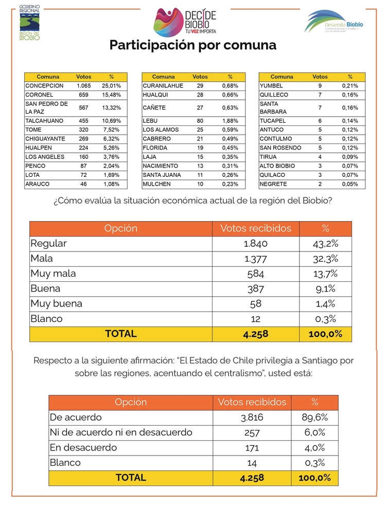 Consulta Ciudadana: Residentes del Biobío consideran que el país es centralista y económicamente inestable / Desarrolla Biobío