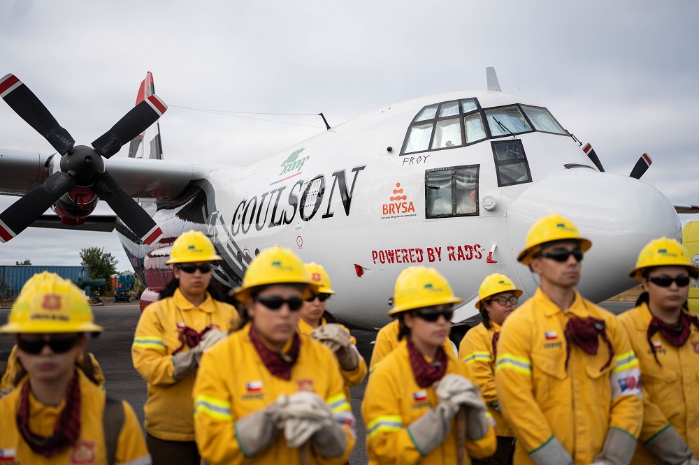 Combate de incendios forestales. / Presidencia