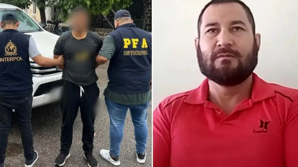 El ex carabinero Luis Mansilla cuando fue detenido en Argentina., Cedida