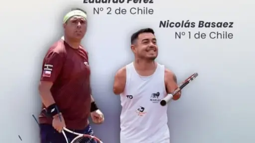 Para-tenis: Eduardo Pérez vs. Nicolás Basáez, un fin de semana de exhibición