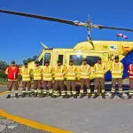 Parte del equipo de Brigadistas de la Base Duqueco de Conaf., La Tribuna