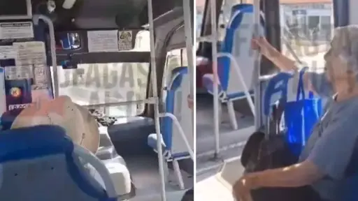 Por  pesos: Conductor de bus insultó a adulta mayor por no pagar su pasaje completo