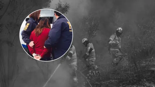 Detienen a mujer acusada de provocar incendio forestal en Los Sauces que dejó tres brigadistas fallecidos