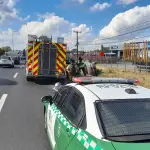 Colisión con posterior volcamiento en Av. Las Industrias., Cedida