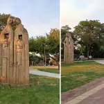 Paseo del día, estatua de los enamorados en Los Ángeles