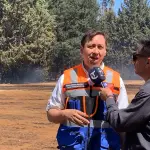 Entrevista con el delegado provincial, Javier Fuschlocher y combate de incendios forestales en Mulchén. , Diario La Tribuna