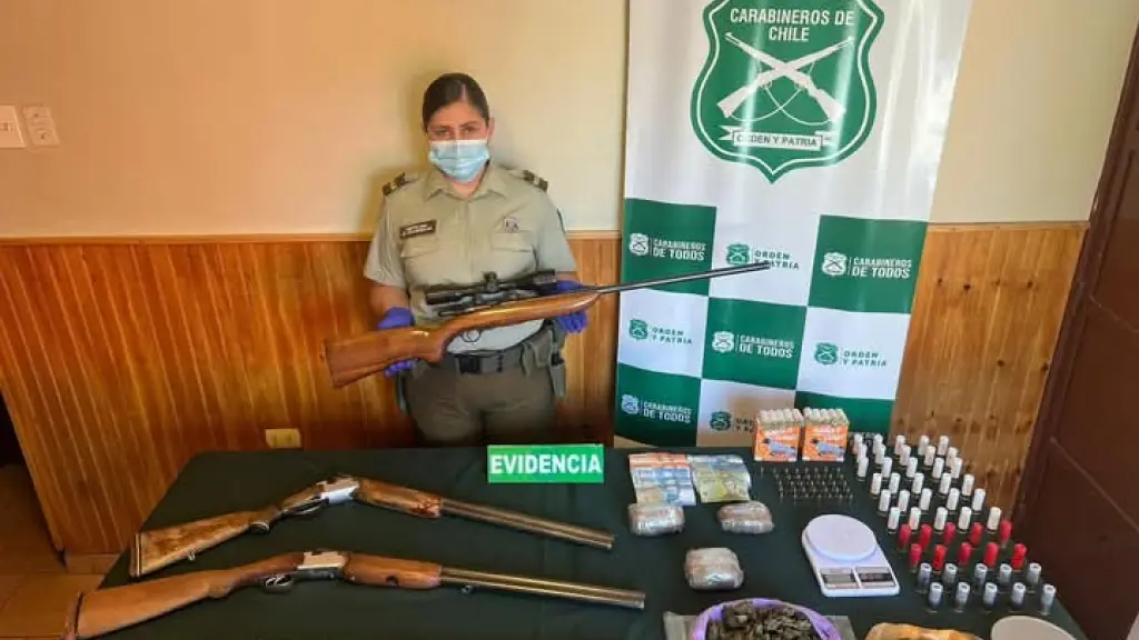 Yumbel: Operativo deja cuatro detenidos por tráfico de drogas y tenencia ilegal de armas, Cedida