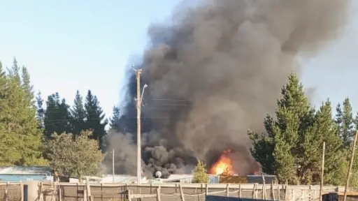Una vivienda destruida en incendio ocurrido en Yumbel 