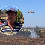 Luis Cares, agricultor afectado por el incendio., Diario La Tribuna