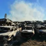 400 autos quemados en San Pedro de la Paz, Cedida