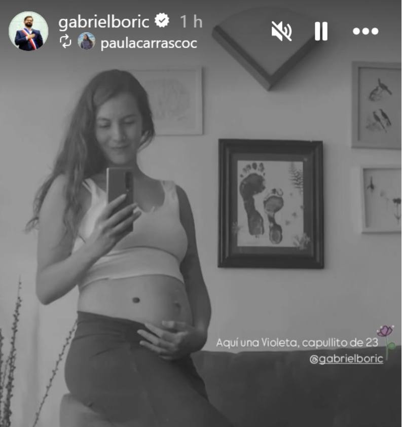 Presidente Boric revela nombre de su hija.  / IG | Gabriel Boric Font