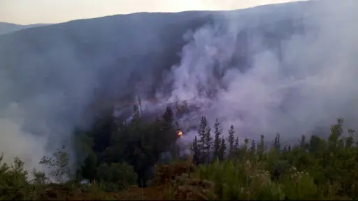 Cancelan alerta amarilla para Santa Bárbara por el incendio Pirquinco