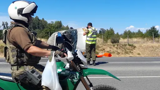Accidente en la ruta Los Ángeles-Laja deja un fallecido y cuatro heridos