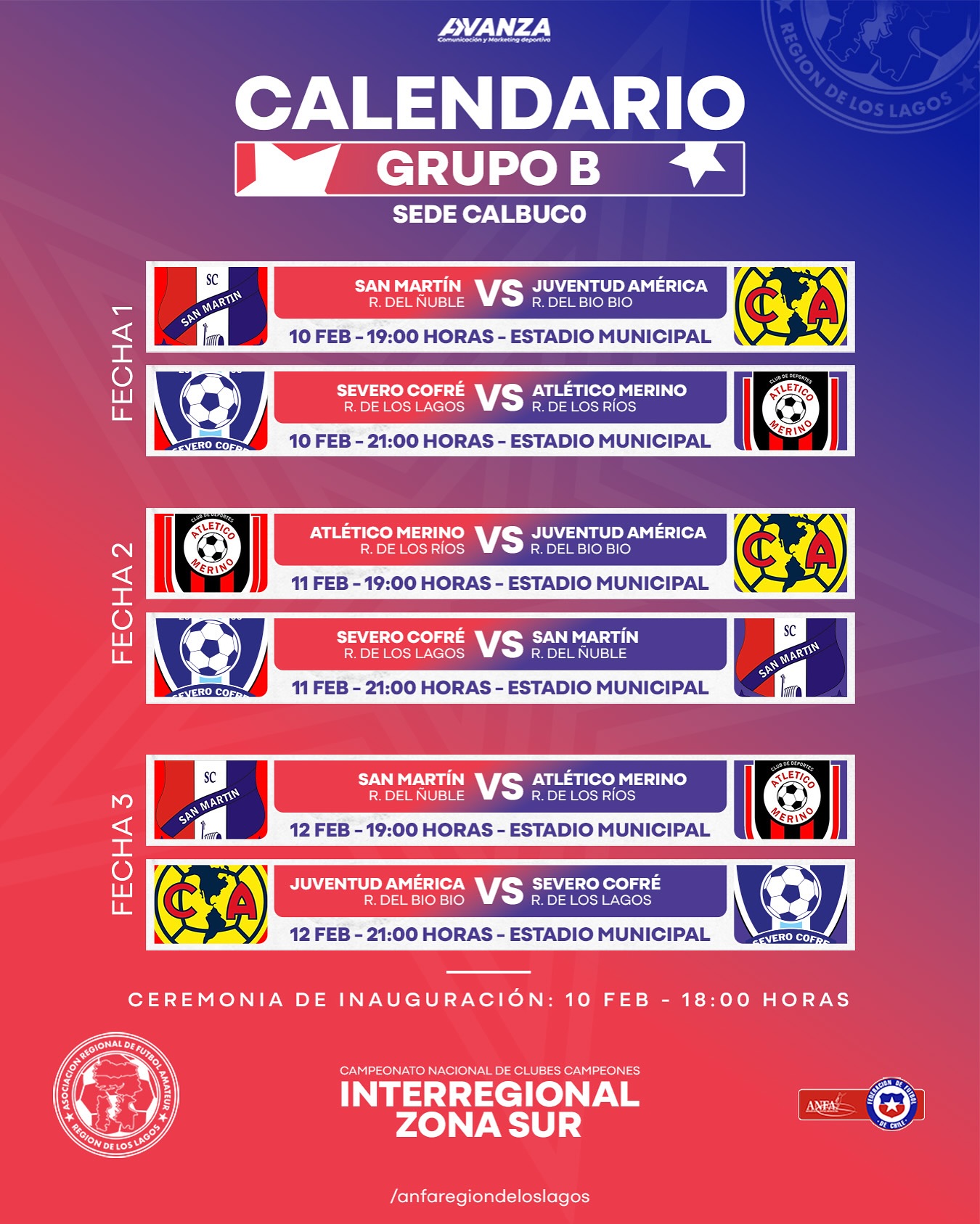 El calendario del club americanista en el Nacional zona sur / La Tribuna