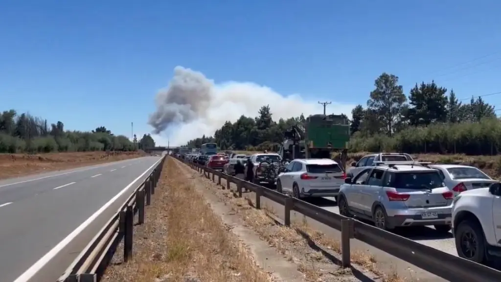 Core de tránsito en Ruta 5 Sur KM 757, BiobíoCL