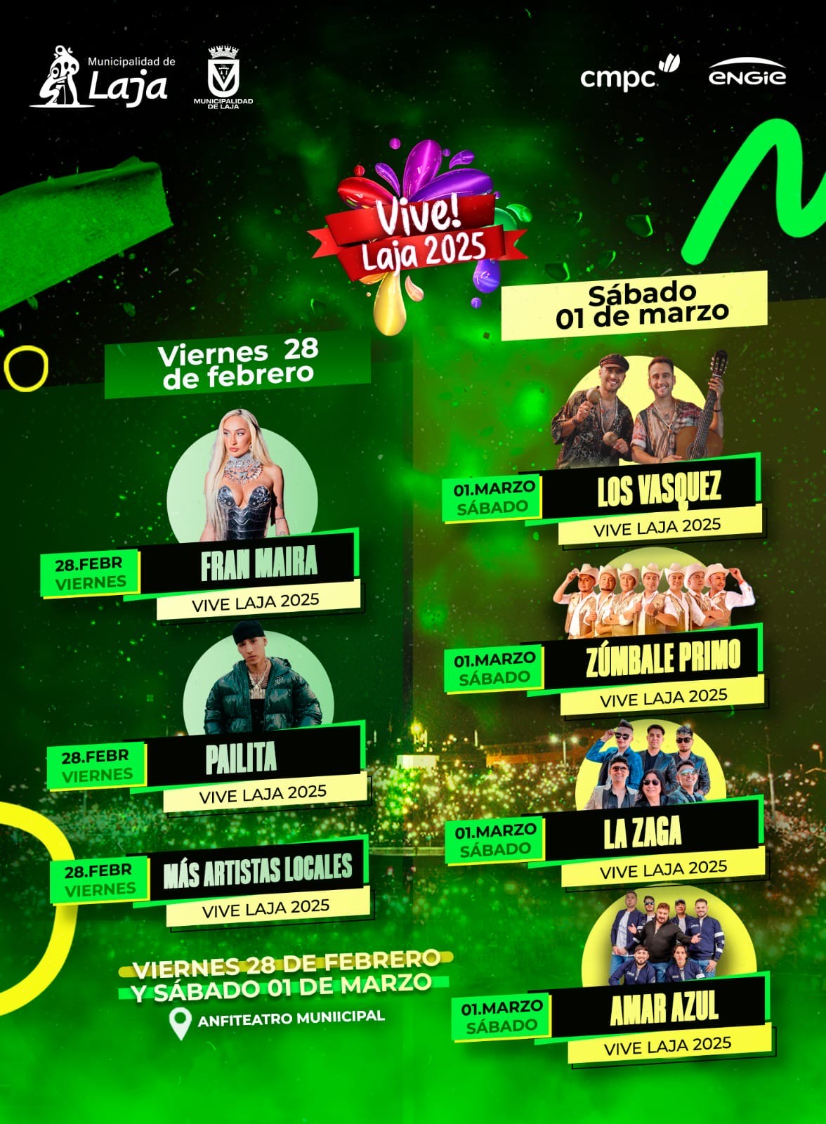 Festival Vive Laja 2025 buscará posicionar a la comuna como el centro de eventos de la Provincia del Biobío / Municipalidad de Laja