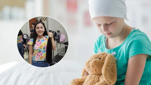 Niña angelina cumplió su promesa y donó su cabello a paciente oncológica 