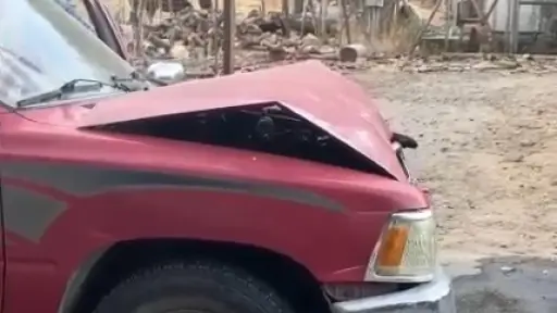 Delincuente impactó vehículo robado en Nacimiento