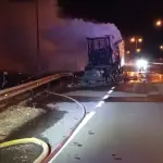 Incendio camión Mulchén