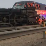 EN DESARROLLO: Colisión entre cuatro buses deja al menos seis fallecidos y medio centenar de heridos en la Ruta 5 Norte, cedida