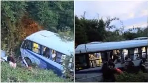 Microbús con pasajeros cae por un barranco en Puerto Montt: 10 personas resultaron heridas