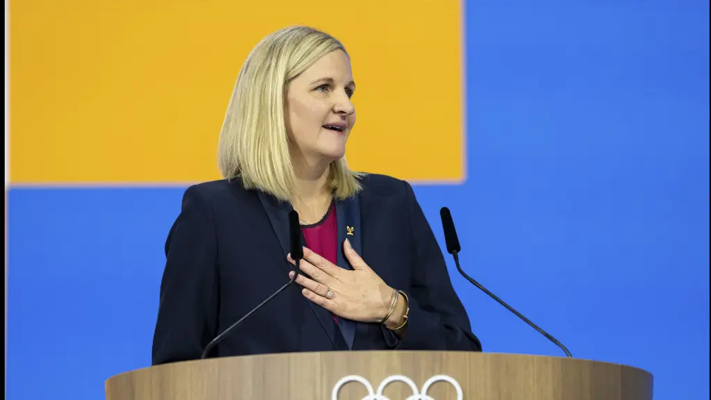 La zimbabuense Kirsty Coventry, durante la sesión del COI en la que ha sido elegida presidenta del Comité Olímpico Internacional, EFE