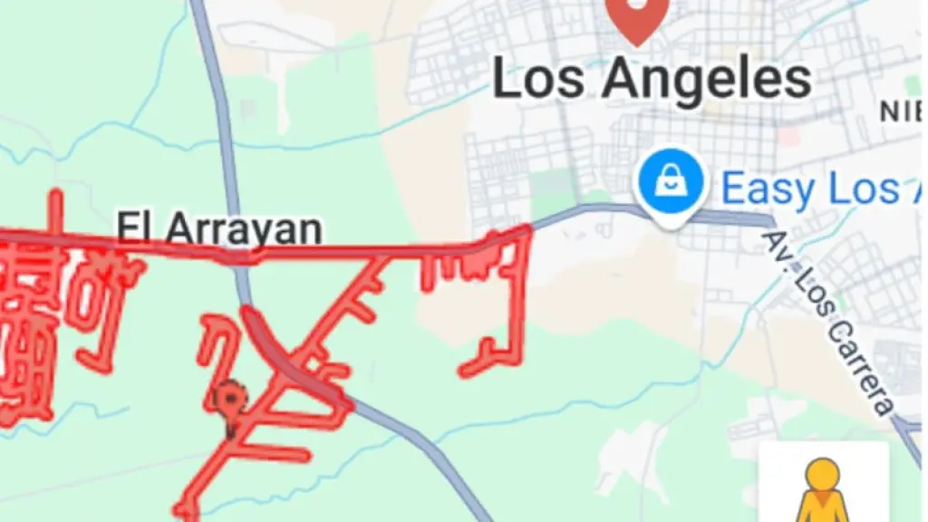Clientes afectados por corte de energía en Los Ángeles., Captura de pantalla / CGE