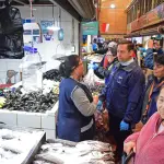 Durante la jornada de este miércoles, las autoridades fiscalizaron el terminal pesquero emplazado en la Vega Techada de Los Ángeles., La Tribuna