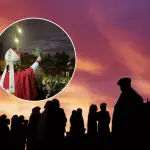 Mons. Cristián Castro Toovey en la última misa del Domingo de Ramos de la Parroquia Cristo Rey Laja., Diario La Tribuna