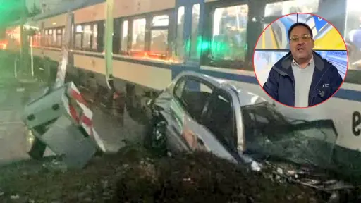 Falla mecánica de vehículo menor: EFE Sur lamenta accidente en cruce ferroviario de Boca Sur 
