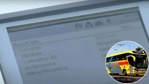 Tres conductores de bus de Jet Sur dan positivo a cocaína en fiscalización en Santiago