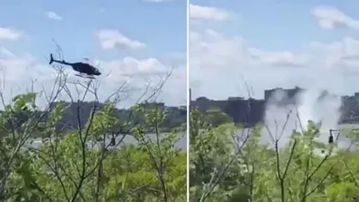 Tragedia en Nueva York: Helicóptero cae al río Hudson con seis personas a bordo, incluyendo tres niños
